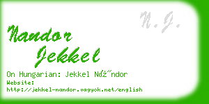 nandor jekkel business card